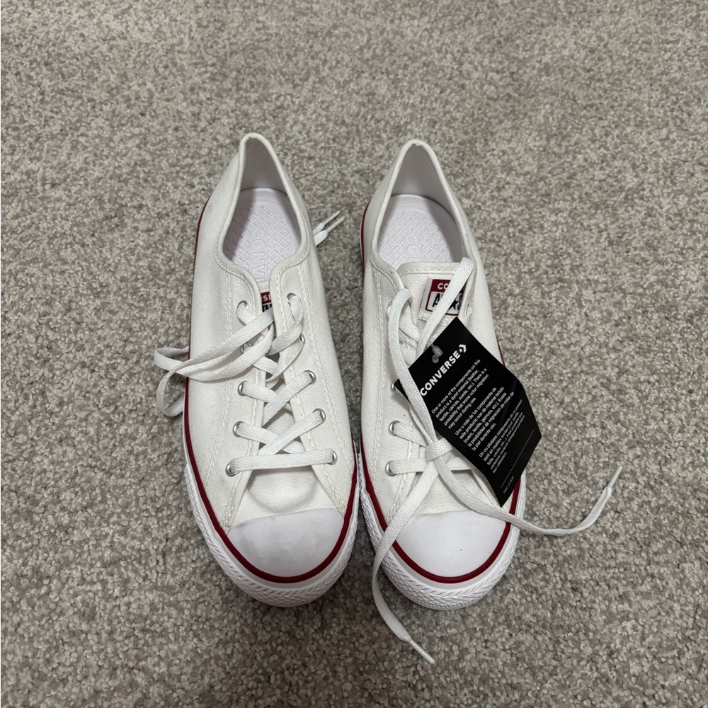 New white converse sneakers